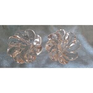 Heisey Crystolite Rosette Candlestick Holders- 3.5"x2"- Mint Condition